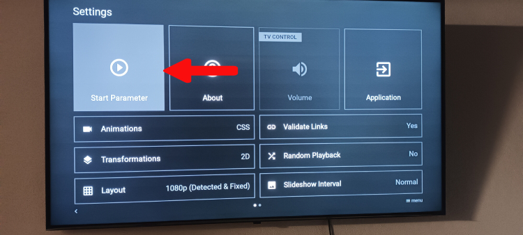 Einstellungen-Menü in Media Station X